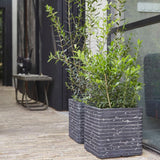 Capi Capi Planter Nature Row Square 40x40 cm Anthracite Krwz903