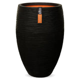 Capi Capi Flowerpot Nature Rib Elegante Deluxe 45x72 cm Nero