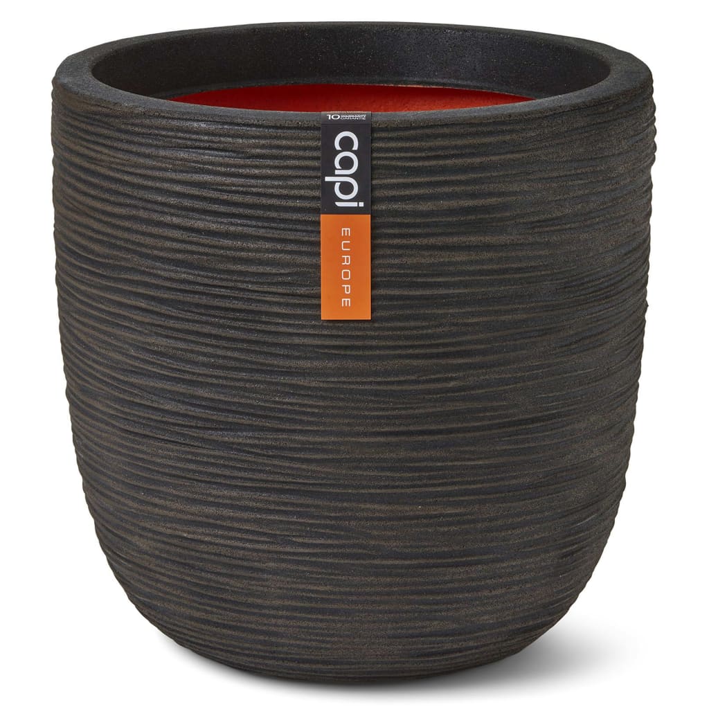 Capi Egg Planter Nature Rib 54x52 cm brun foncé