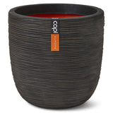 Capi Egg Planter Nature Rib 54x52 cm brun foncé