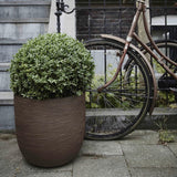 Capi Egg Planter Nature Rib 54x52 cm brun foncé
