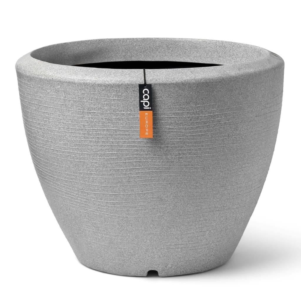 Capi Capi Flowerpot łuk granit zwężający się niski 34x25 cm w kolorze kości słoniowej