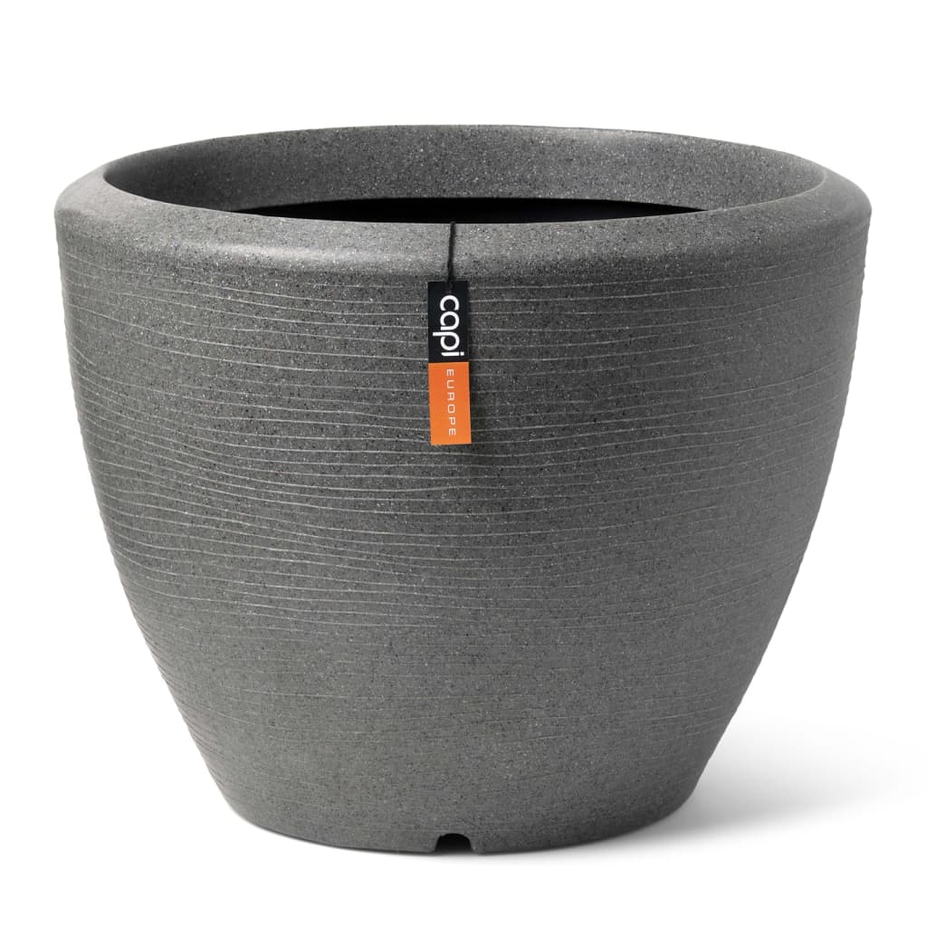 Capi Flowerpot Arc Granite Couche conique 60x48 cm anthracite -colored