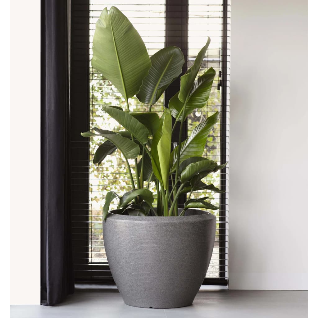 Capi Flowerpot Arc Granite Couche conique 60x48 cm anthracite -colored