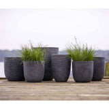 Capi Planter Wash Rib Low Elegant 34x46 cm Gray