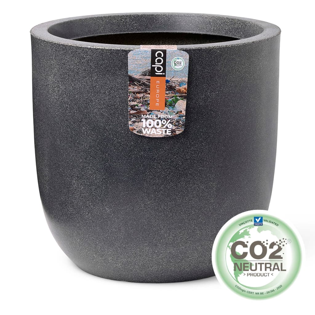 Capi Capi Planter Lavado Smooth 35x34 cm de gris