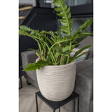 Capi capi planter wash rib 43x41 cm terrazzo beige