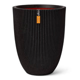 Capi Flowerpot Groove élégant 34x46 cm noir