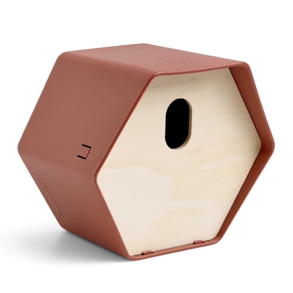 Capi Vogelhuisje Hive 2 Trou ovale 19x23x20 cm brun