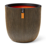 Groove Planter Capi 35x34 cm de couleur noire et or