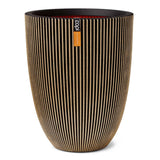 Capi Capi Flowerpot scanalatura elegante 46x58 cm di colore nero e oro