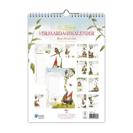 Calendrier d'anniversaire Comello le gnome a4