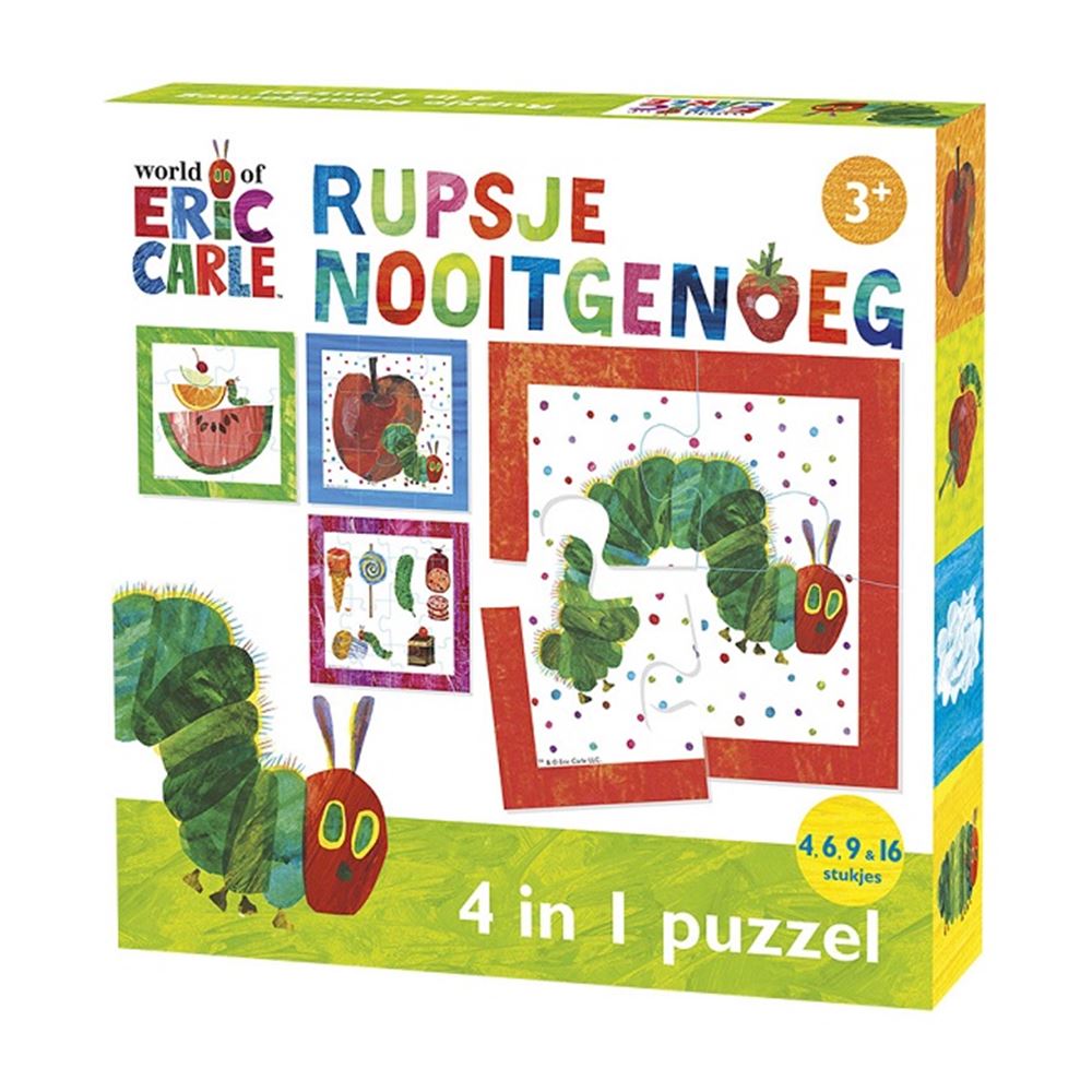 Jouets Bambolino, chenille, puzzle jamais assez, 4 en 1