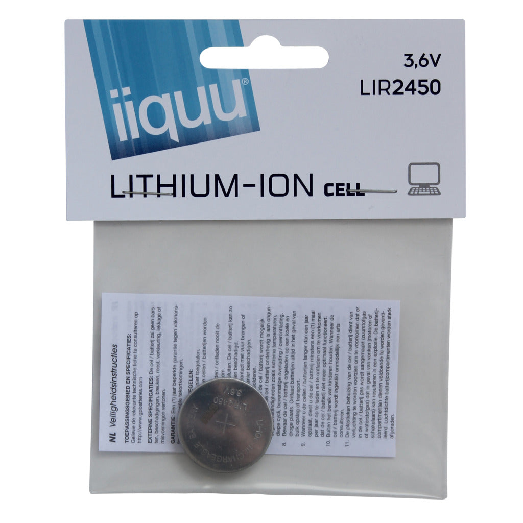 Iiquu iiquu knoopcel li-ion lir2450