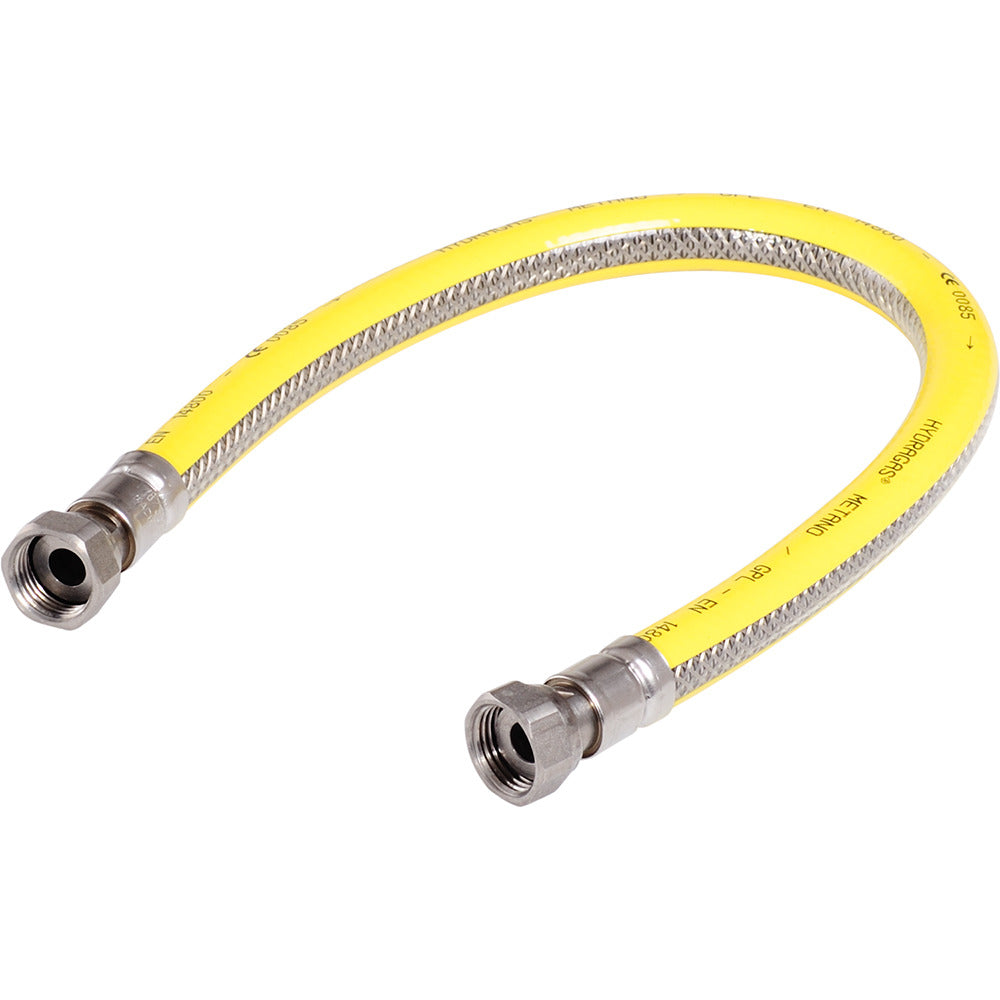 Raminex 730002 Gas hose 100 cm stainless steel-flex-PVC