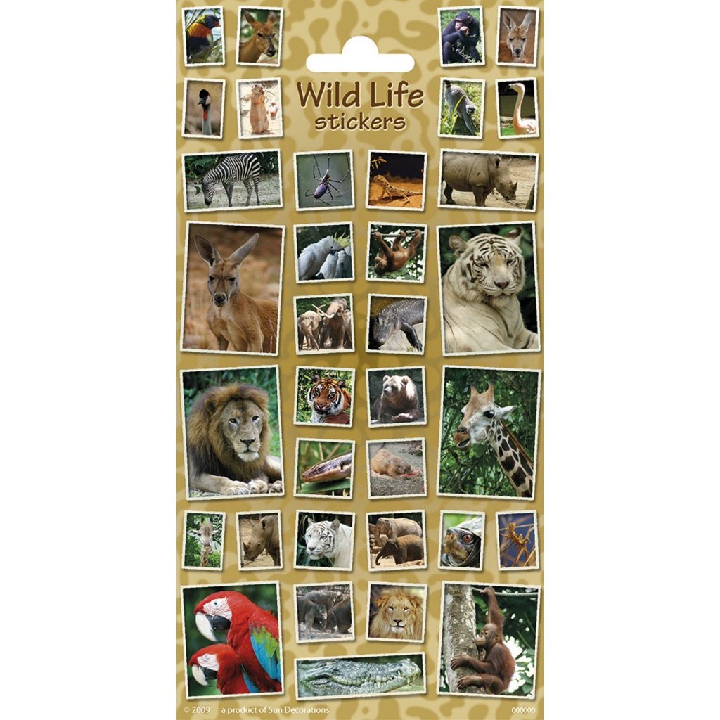 Planche d'autocollants Totum d'animaux sauvages