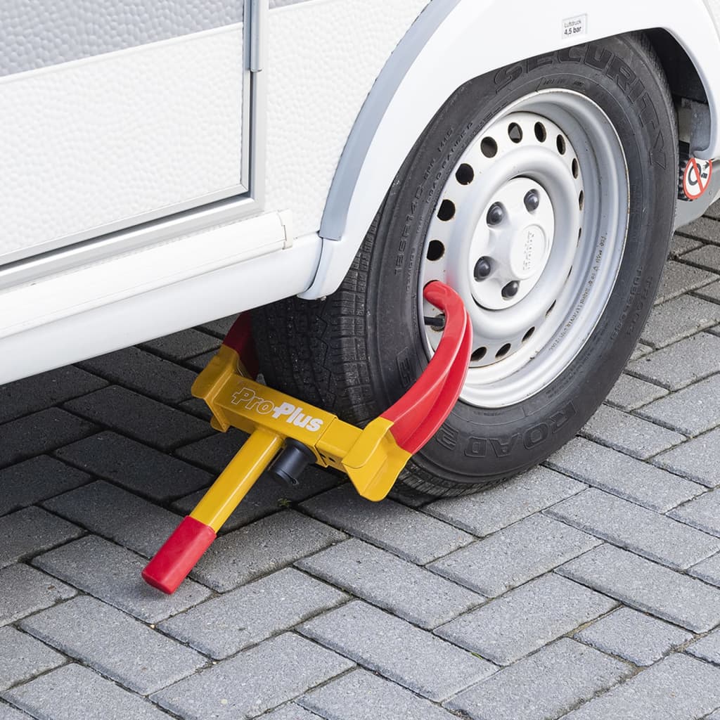 Proplus Wheel Clamp Universal Max. Bande passante 26,5 cm rouge jaune