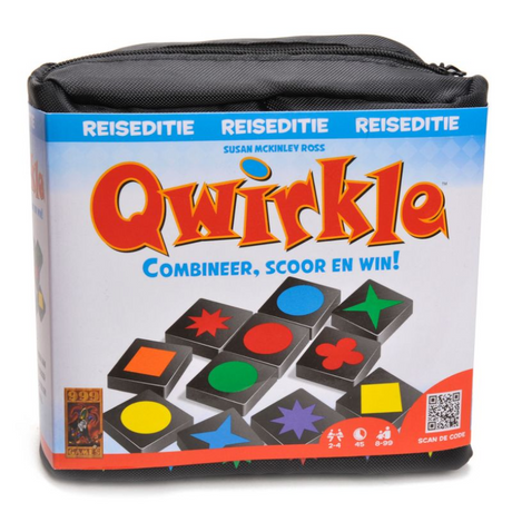 999games 999 games - qwirkle - édition voyage - jeu de société - jeu gagné plus de 15 fois depuis 2007 - jeu familial - jeu de société - jeu éducatif - petit cadeau - règles en NL et FR