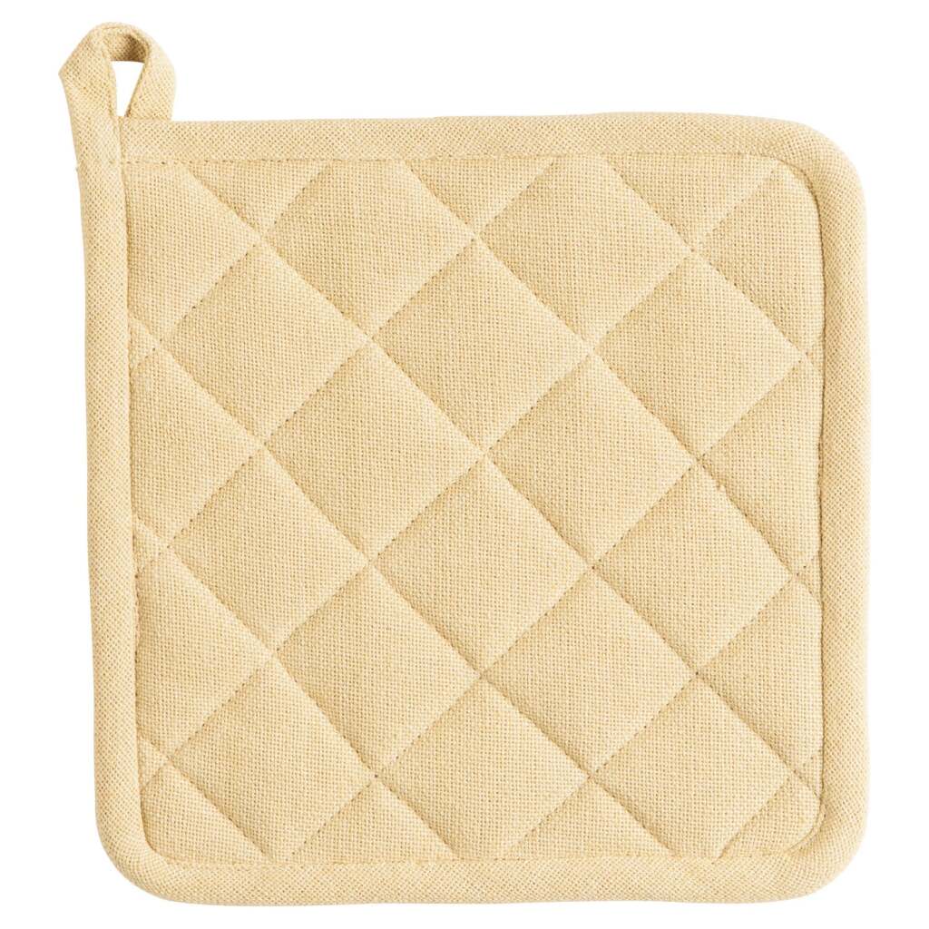 Cache-pot en lin plus indi pampas 20x20 cm jaune