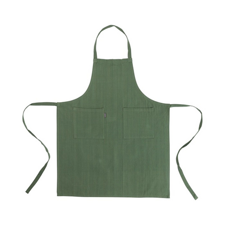 No brand Linen More Tablier de cuisine Indi Army Green 75 x 90 cm | 2 pièces