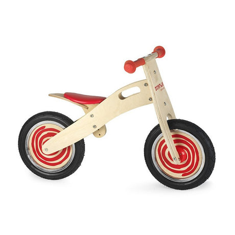 Vélo d'équilibre en bois simplement rouge