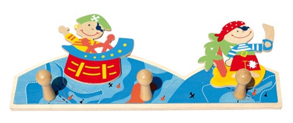 Portemanteau en bois Simply for kids pirate