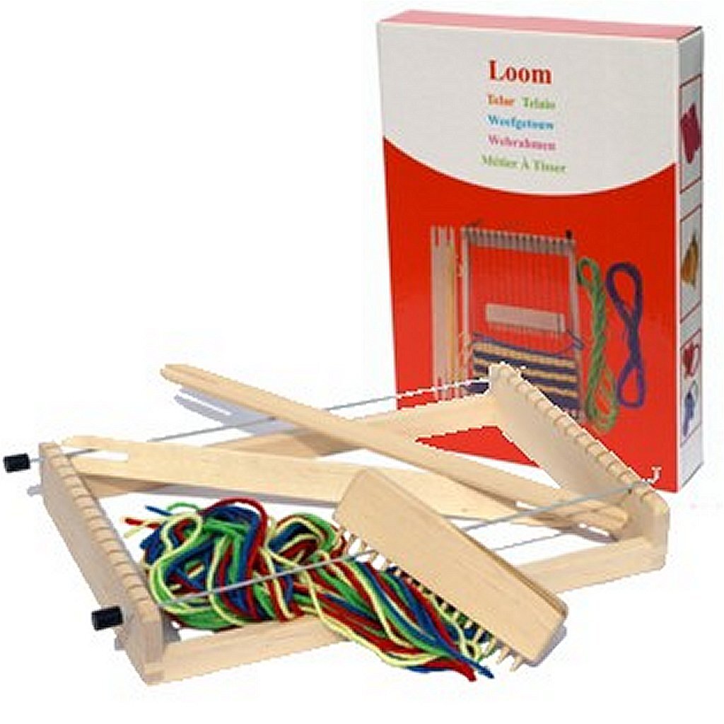 Métier à tisser en bois simplement pour les enfants + accessoires