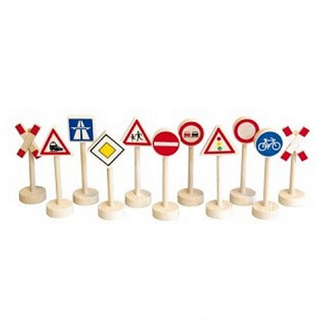 Panneaux de signalisation en bois Simply for Kids 12 pièces