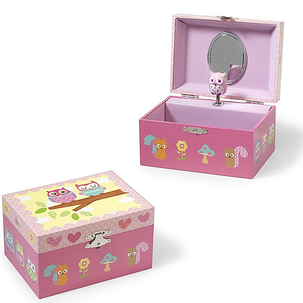 Simply for kids simply for houten juwelendoosje uil met muziek en ballerina