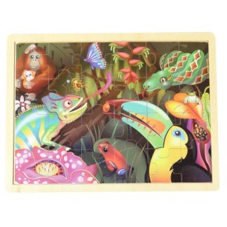 Puzzle en bois Simply for kids forêt tropicale