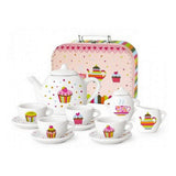 Simply for kids simply for porcelain tea set cupcake with briefcase