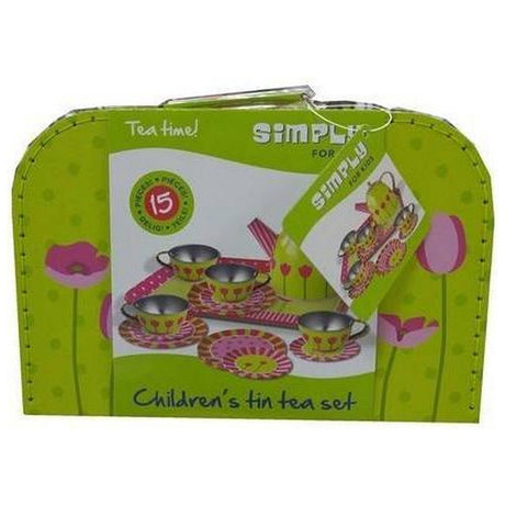 Service à thé tout simplement pour les enfants, tulipe en étain. 3+