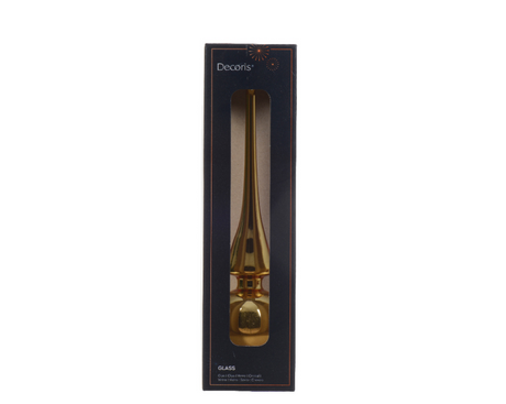 Decoris Peak verre brillant or clair dia6x26cm