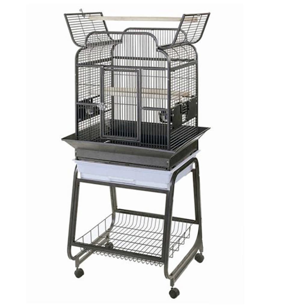 Strong Parrot Cage Villa Gaia 56x43x160 cm Silver Gray 93030