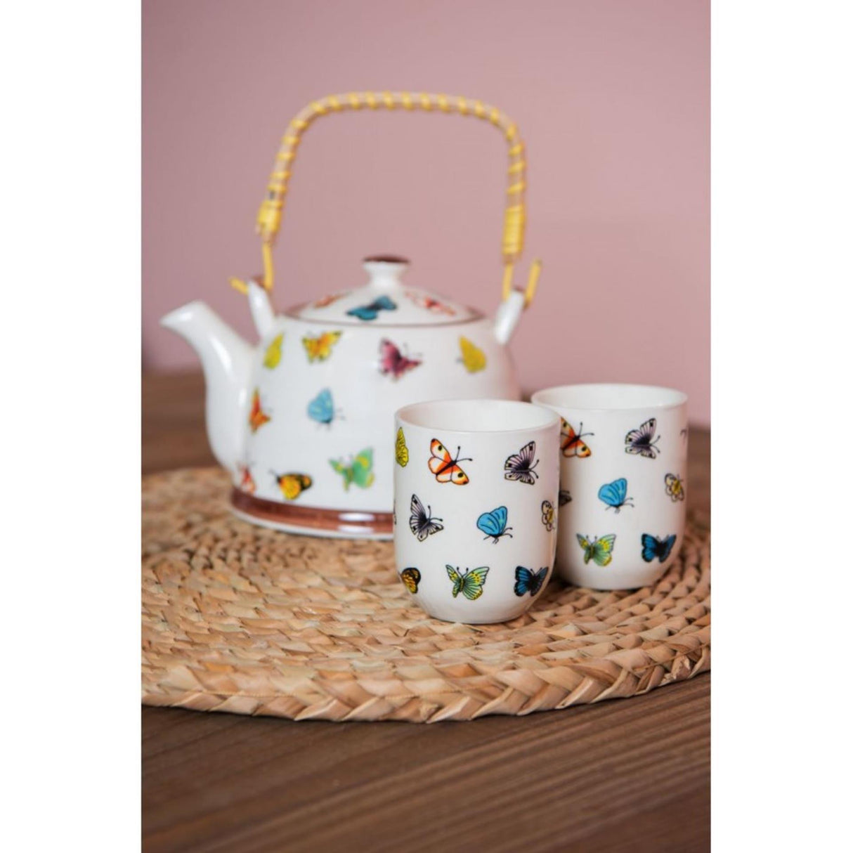 Clayre eef mug papillons 100ml ø6x8cm