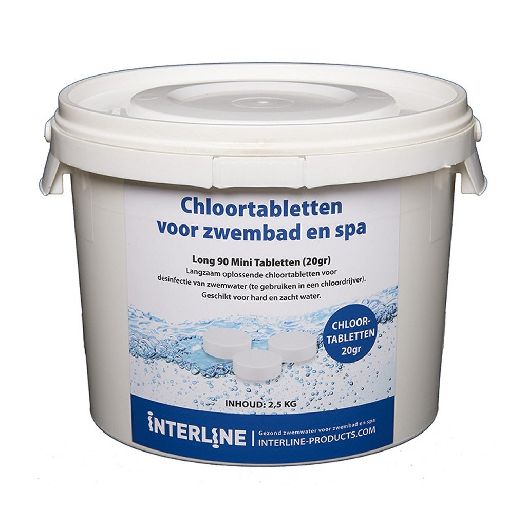 Interline chloort tabletter long90 20gram 2,5 kg