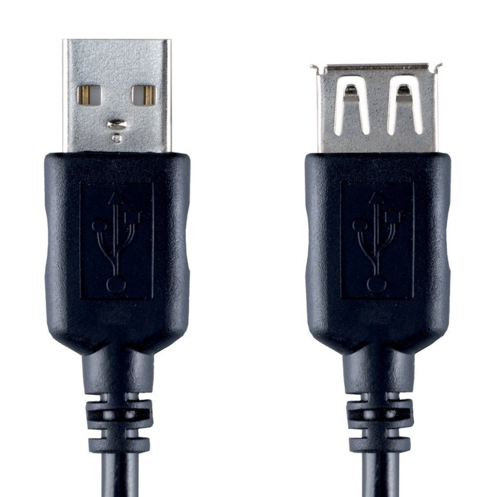 Bandridge USB 2.0 e Mann zu USB 2.0 eng weiblech 2 m schwaarz