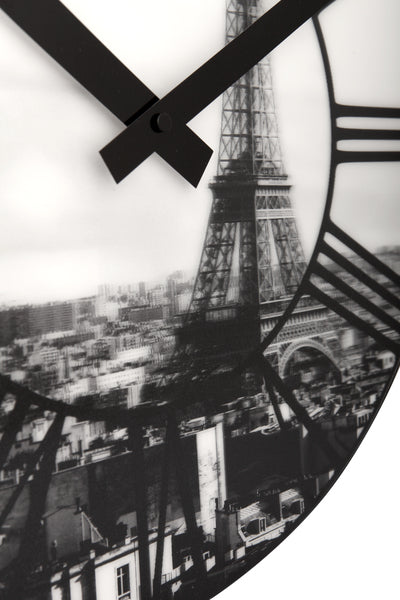 Nexttime ne-3004 horloge murale dia. 39 cm, plastique, 3d, gris, #039;la ville #039;