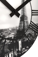 Nexttime ne-3004 horloge murale dia. 39 cm, plastique, 3d, gris, #039;la ville #039;