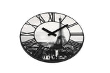 Nexttime ne-3004 horloge murale dia. 39 cm, plastique, 3d, gris, #039;la ville #039;