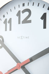 Nextime nextime ne-3999ar wandklok dia. 35 cm, geborsteld aluminium, #039;station #039;