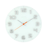 Nexttime ne-8817wi horloge murale dia. 30 x 3,5 cm, verre, blanc, 'classy round'