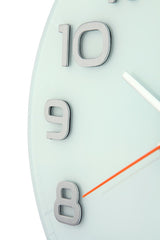 Nexttime ne-8817wi horloge murale dia. 30 x 3,5 cm, verre, blanc, 'classy round'