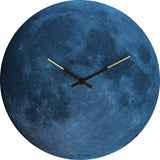 Nexttime ne-3164 horloge murale dia. 35 cm, verre convexe, 'dôme de lune bleue'