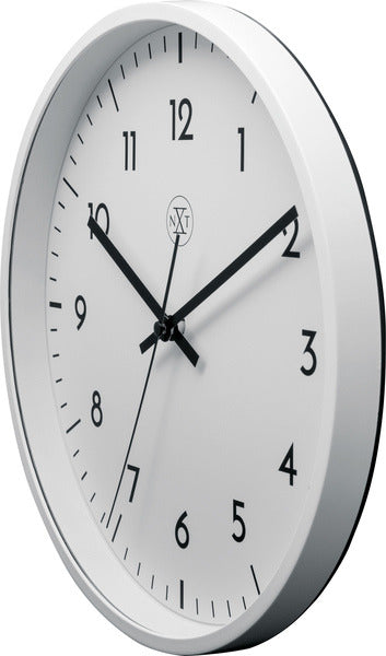 Nextime nextime nx-7320 wandklok nxt diameter 30cm kunststof wit, witte wijzerplaat