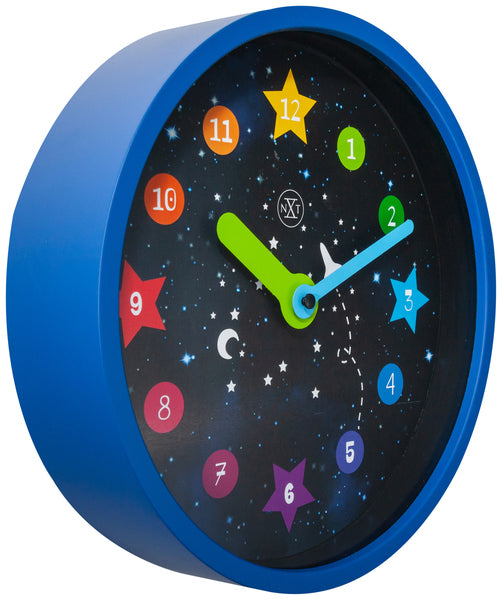 Nextime nx-7356 horloge murale nxt apollo dia 30cm plastique bleu