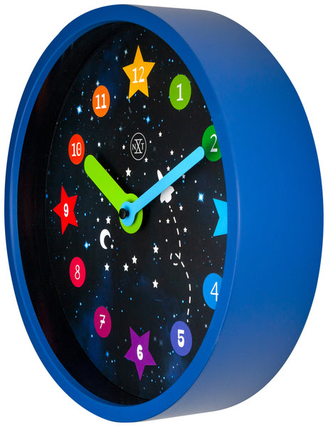 Nextime nx-7356 horloge murale nxt apollo dia 30cm plastique bleu