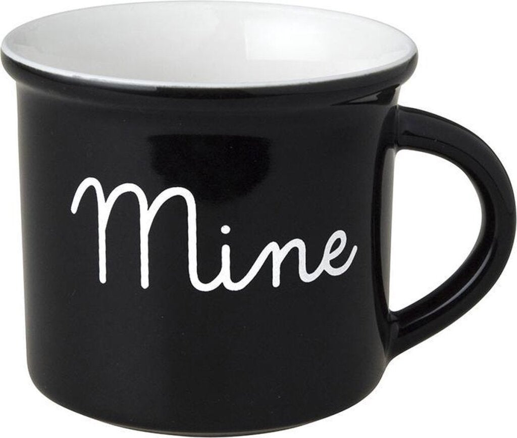 Tasse rose hollandaise noire et blanche, mine noire