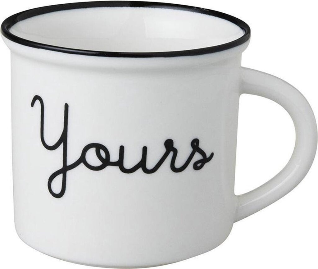 Tasse rose hollandaise noire et blanche, vôtre blanche