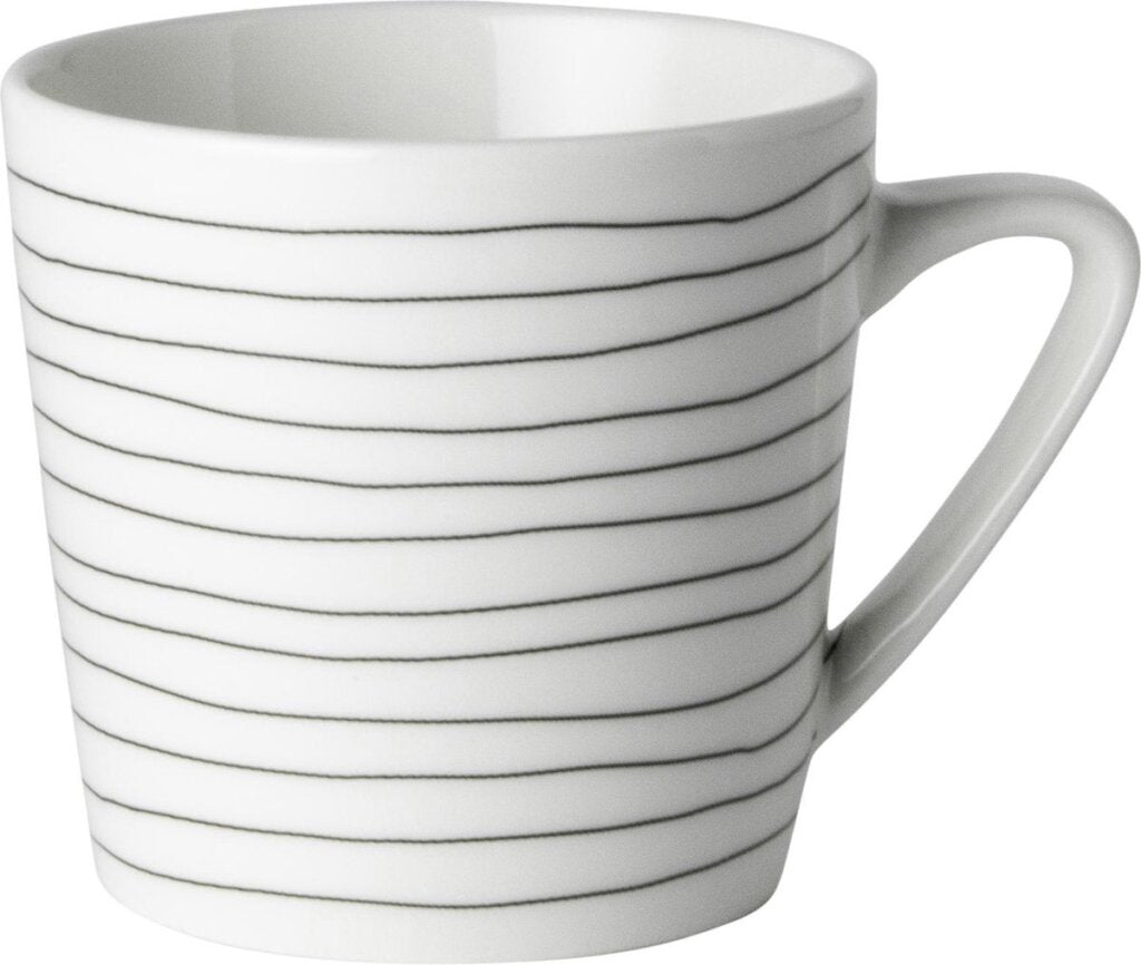 Tasse à café Dutch rose loft noir et blanc rayures noires 20 cl